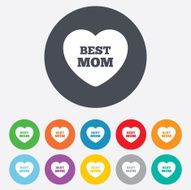 Best mom sign icon Heart love symbol N5