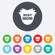 Best mom sign icon Flower symbol N2