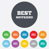 Best boyfriend sign icon Award symbol