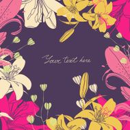 Vector Floral card with place for your text N21