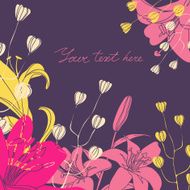 Vector Floral card with place for your text N22
