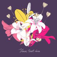 Vector Floral card with place for your text N23