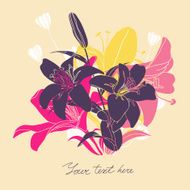 Vector Floral card with place for your text N24