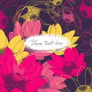 Vector Floral card with place for your text N26