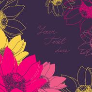 Vector Floral card with place for your text N27