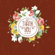 Vintage greeting card with blooming flowers N16