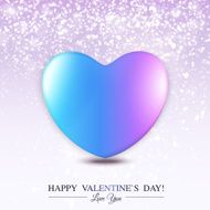 Happy Valentine&#039;s Day lettering Greeting Card with heart N2
