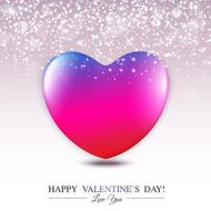 Happy Valentine&#039;s Day lettering Greeting Card with heart N3