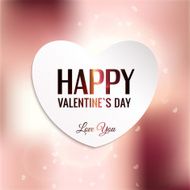 Happy Valentine&#039;s Day lettering Greeting Card with heart N4