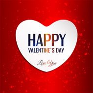 Happy Valentine&#039;s Day lettering Greeting Card with heart N5