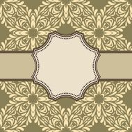 Vintage vector flower frame N49