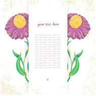Beautiful hand draw pink flower