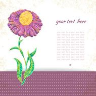Beautiful hand draw pink flower N2