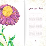 Beautiful hand draw pink flower N3