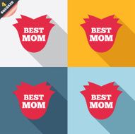 Best mom sign icon Flower symbol N3
