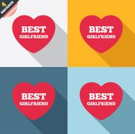 Best girlfriend sign icon Heart love symbol N7