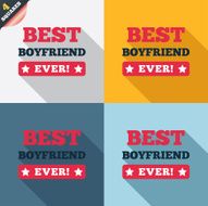 Best boyfriend ever sign icon Award symbol N4