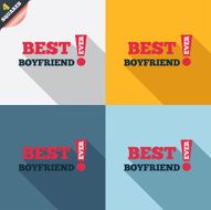 Best boyfriend ever sign icon Award symbol N5