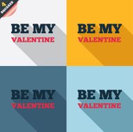 Be my Valentine sign icon Love symbol N4