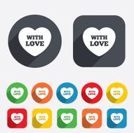 Heart sign icon With Love symbol N4
