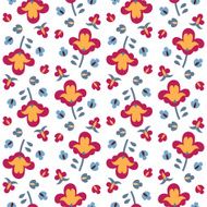 Seamless color decorative flower pattern N18