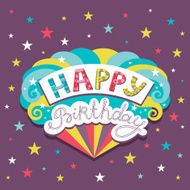 Happy Birthday greeting card design N3