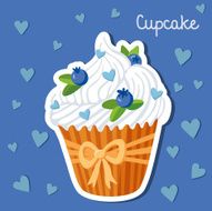 Sweet cupcakes Colorful tasty vector N2