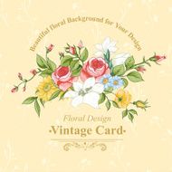 Vintage greeting card with flowers N11