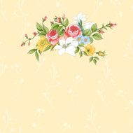 Vintage greeting card with flowers N13
