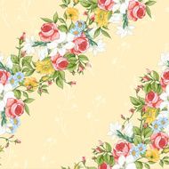 Seamless Pattern with Vintage Wildflowers N5