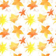 vector watercolor seamless pattern with flowers