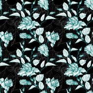 vintage vector floral seamless pattern N2