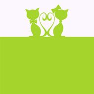 Abstract background with two cats N2