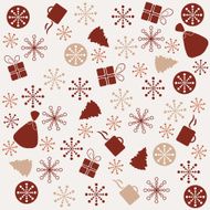 Retro New Year background made with different elements