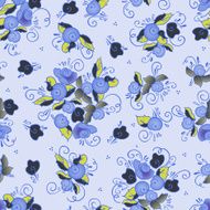 seamless blue rose pattern