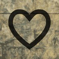 Heart Flat modern web button and space for your text N5
