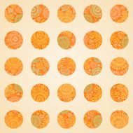 Autumn concept seamless pattern of circles