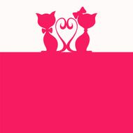 Abstract background with two cats N4