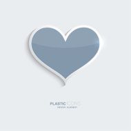 Plastic icon heart symbol