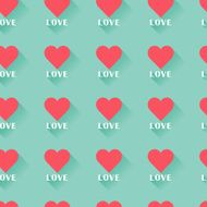 Pink abstract Valentine&#039;s heart seamless pattern