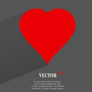 red heart web icon flat design N2
