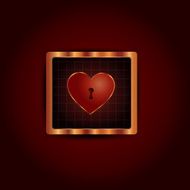 Abstract Red Heart Icon N2