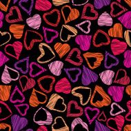 Hearts seamless pattern love valentine theme
