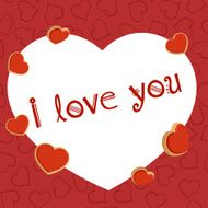 Red card with hearts Valentine's Day N2
