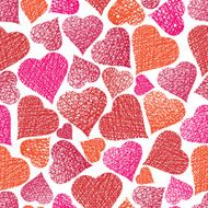 Valentine theme background hearts seamless pattern