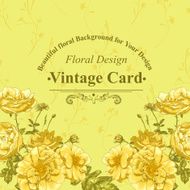 Vector floral greeting card with blossom roses N3