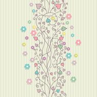 Vintage floral card background vector N5