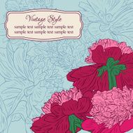Vintage Floral Card N15