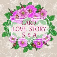 Vintage card with Flowers N7