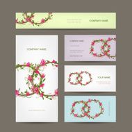 Business cards collection wedding design